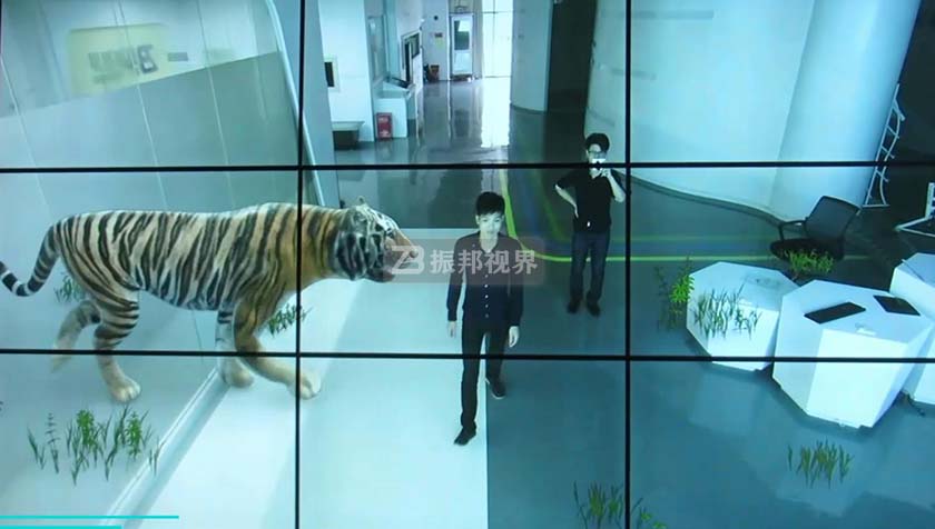 拼接屏AR動物內(nèi)容展示